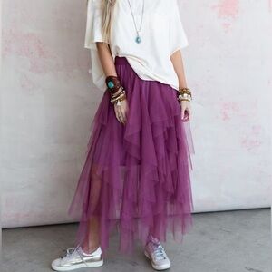 Boho Ballerina Layered Tulle Skirt
